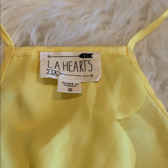 PacSun Yellow Tank w/ Scallop Edge - Picture 3 of 3